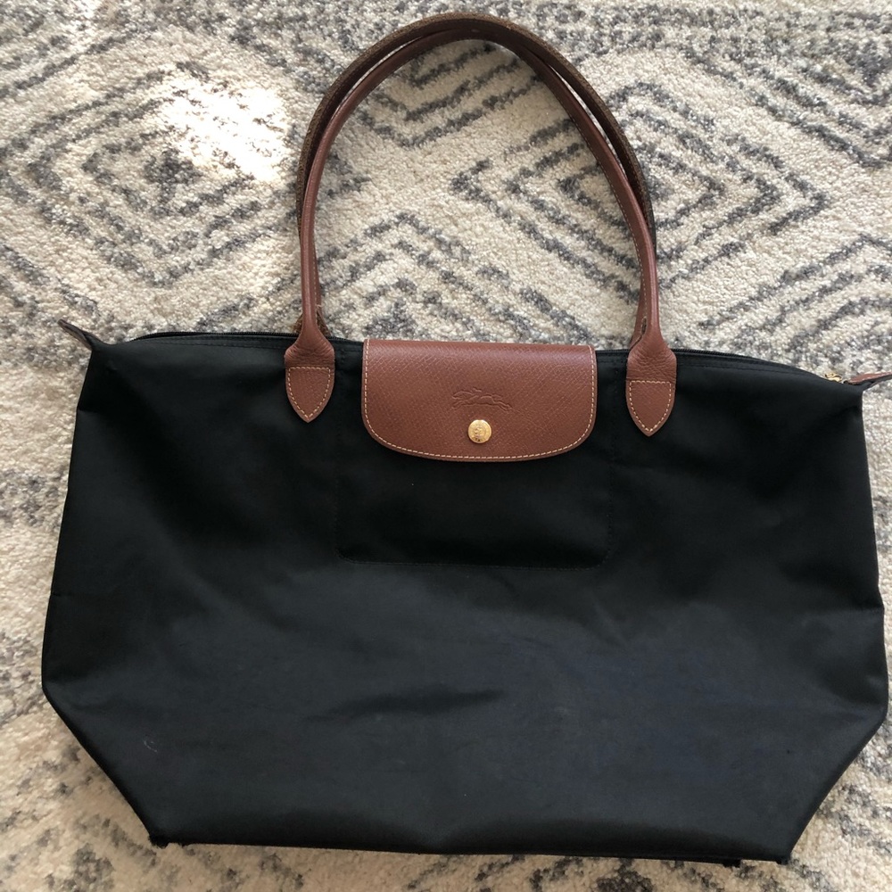Longchamp Le Pliage Black Tote